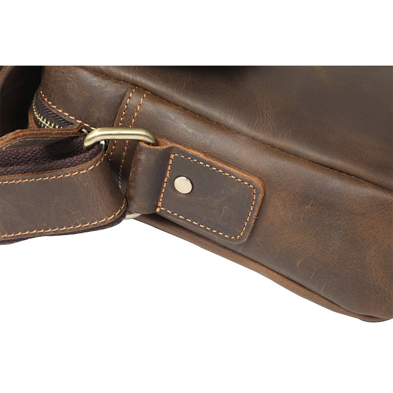 small leather messenger bag