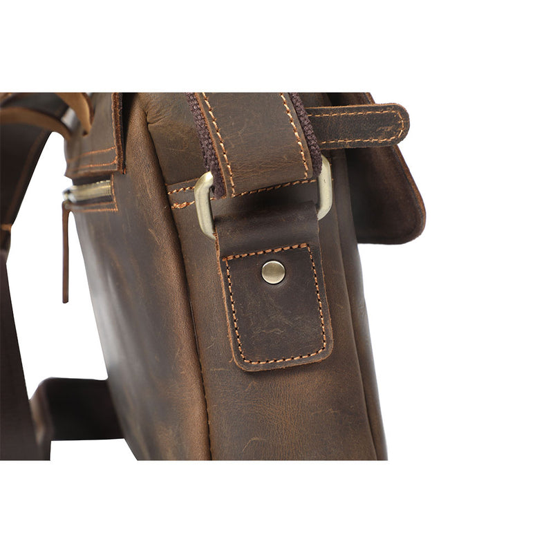 small leather messenger bag