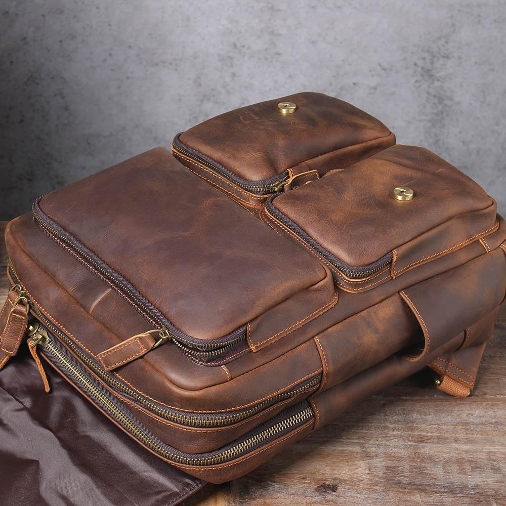 soft leather rucksack backpack bag