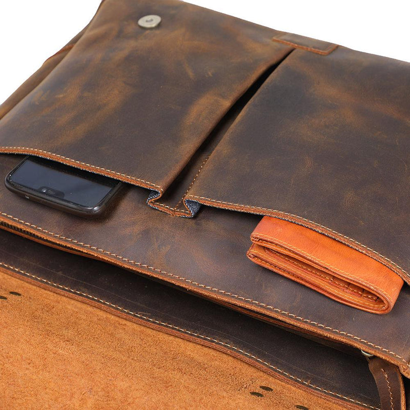 roomy leather shoulder bag