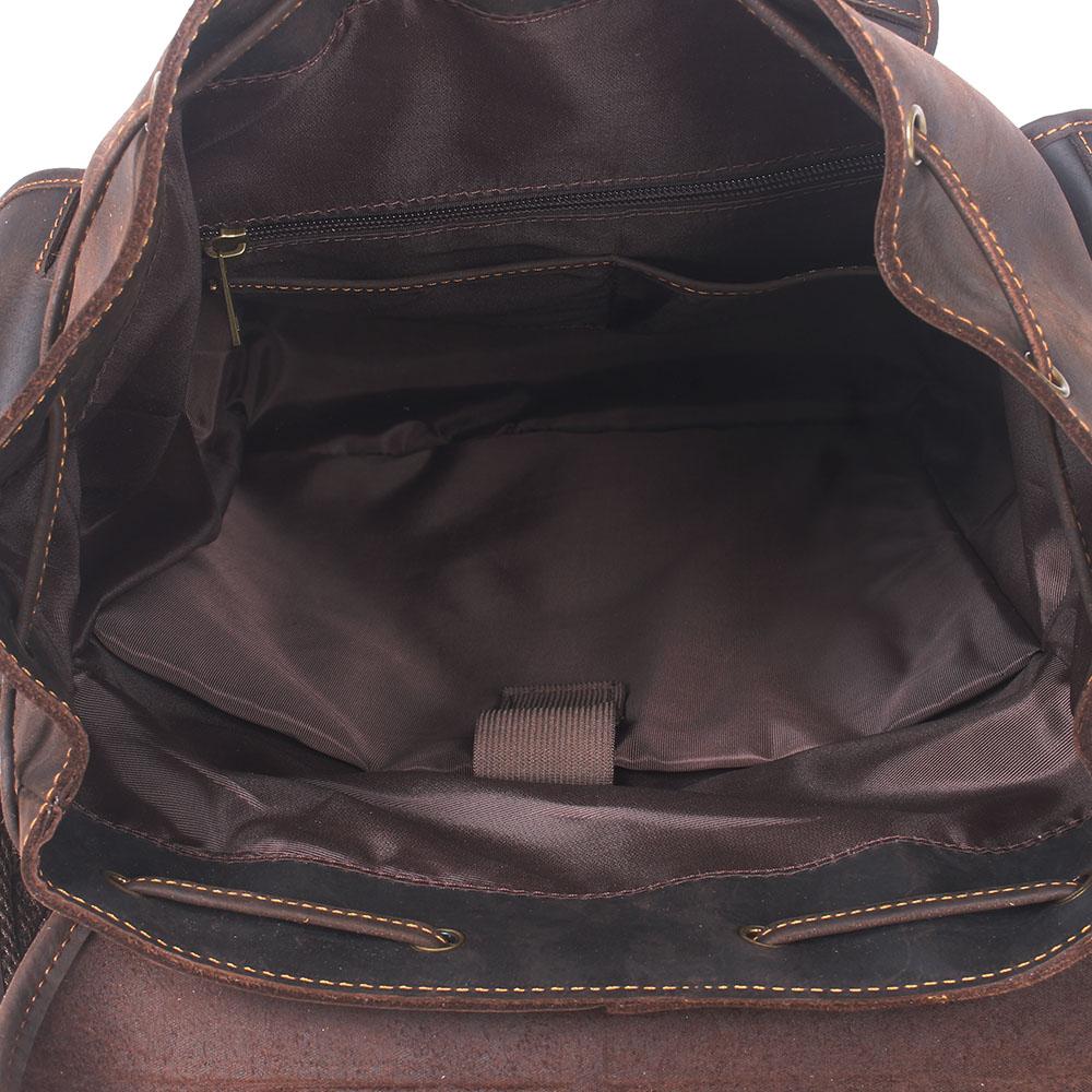 sturdy leather backpack