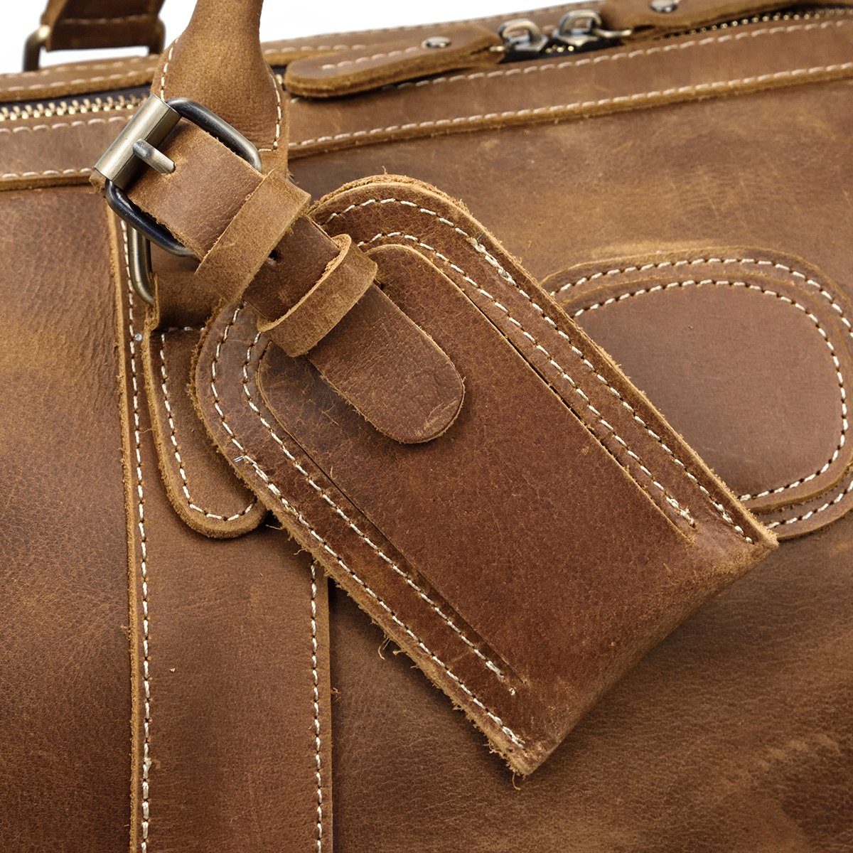tan leather holdall bag