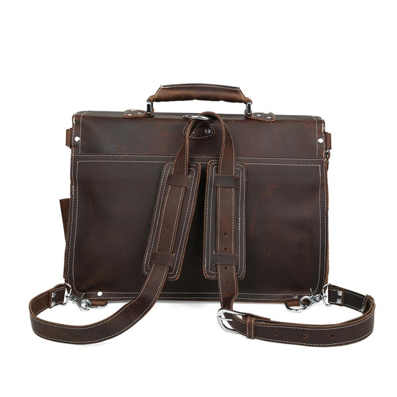 convertible Tan Leather Shoulder Bag