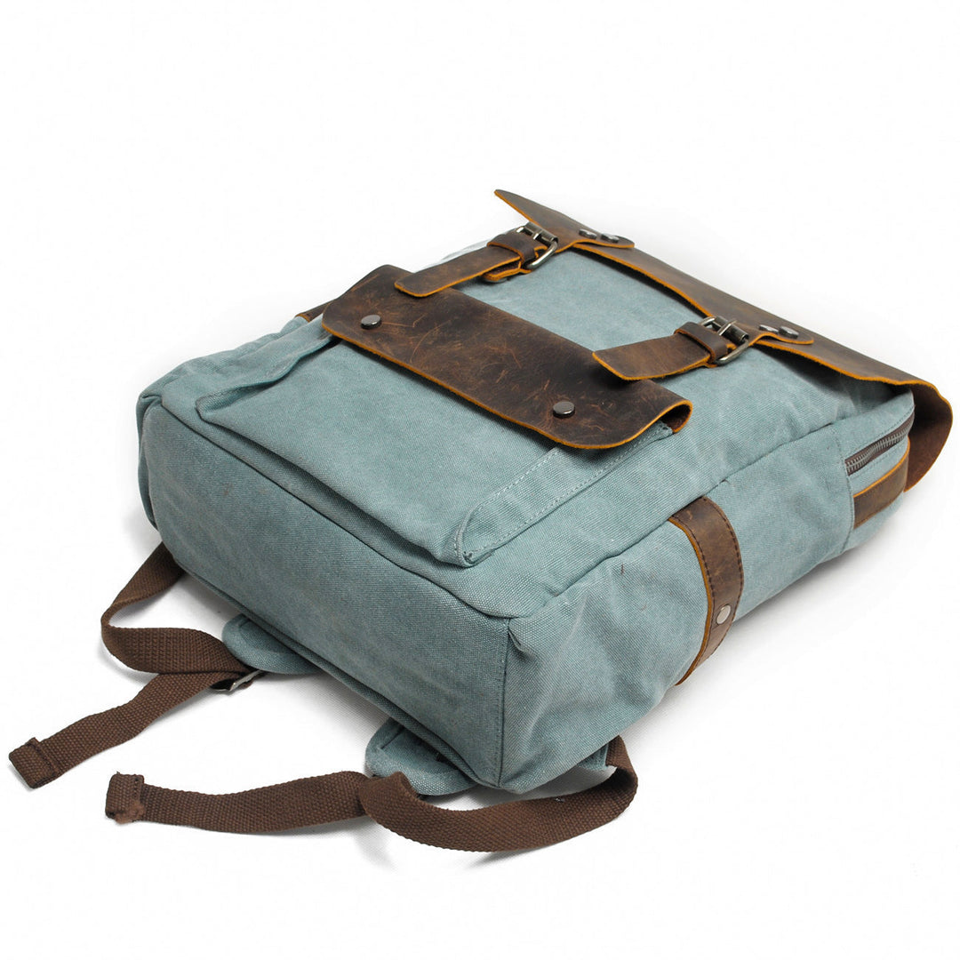 Canvas Laptop Backpack Vintage Bookbag HELSINKI