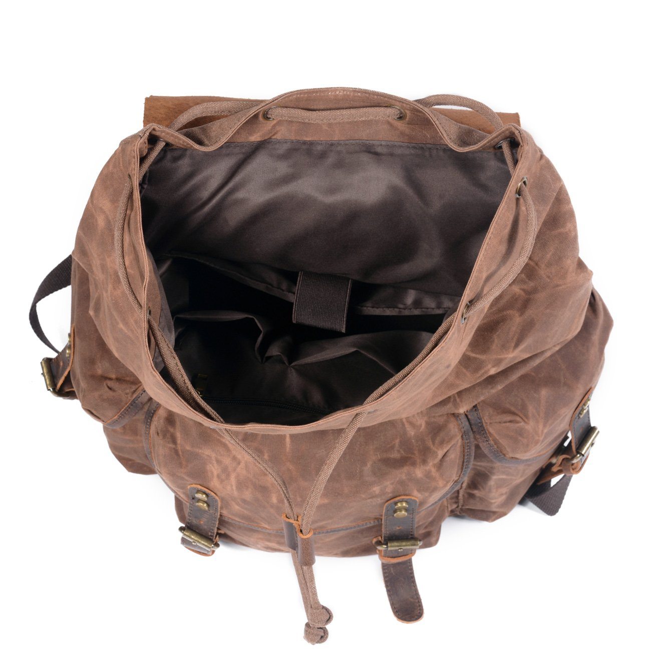 vintage canvas leather backpack rucksack