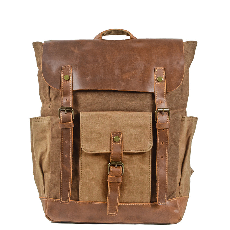 backpack.laptop Vintage Waxed Canvas Laptop Backpack 15.6"