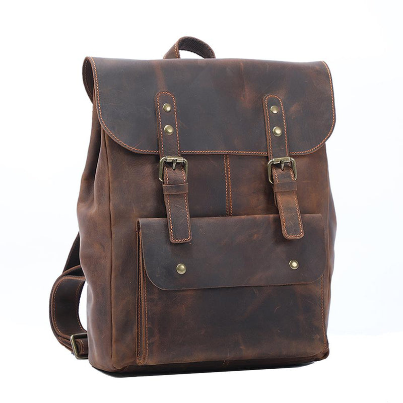 Vintage Leather Backpack - Men & Women's Rucksack Vintage Leather Backpack - Men & Women's Rucksack