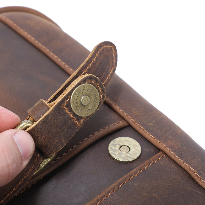 vintage leather messenger bag