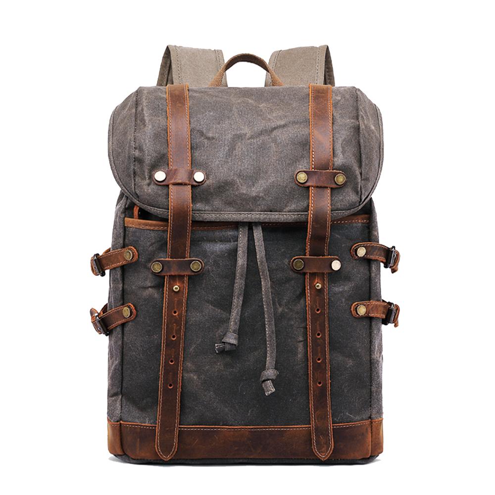 vintage style canvas backpack