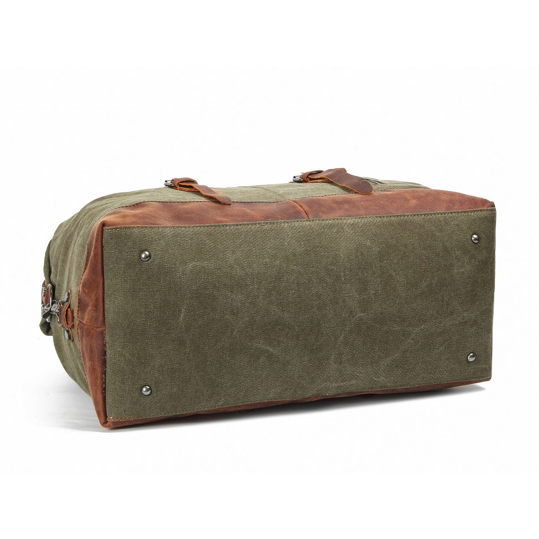 Vintage Travel Bag - Canvas & Leather Duffle Bag | INUVIK