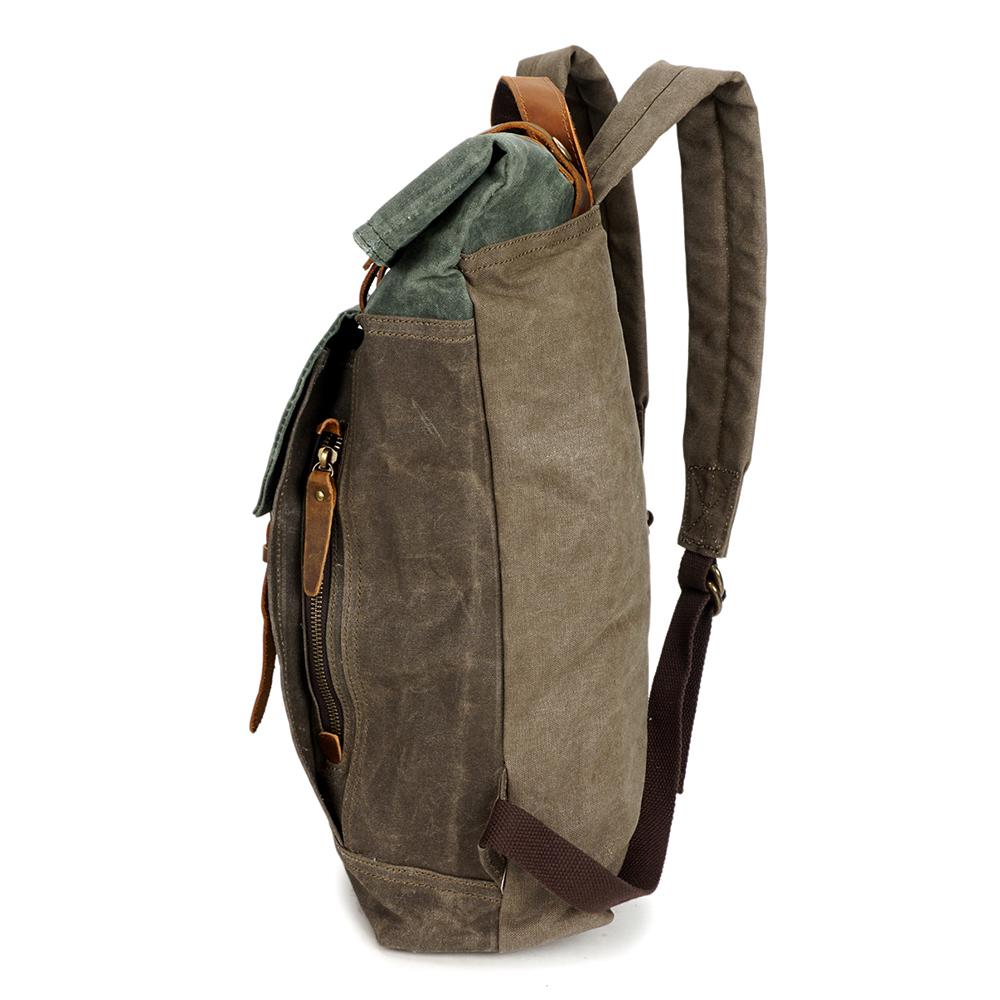 Vintage Backpack - Leather & Canvas Rucksack | YUKON – Eiken Shop