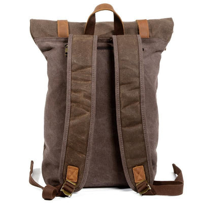 waxed canvas lunch bag with strap