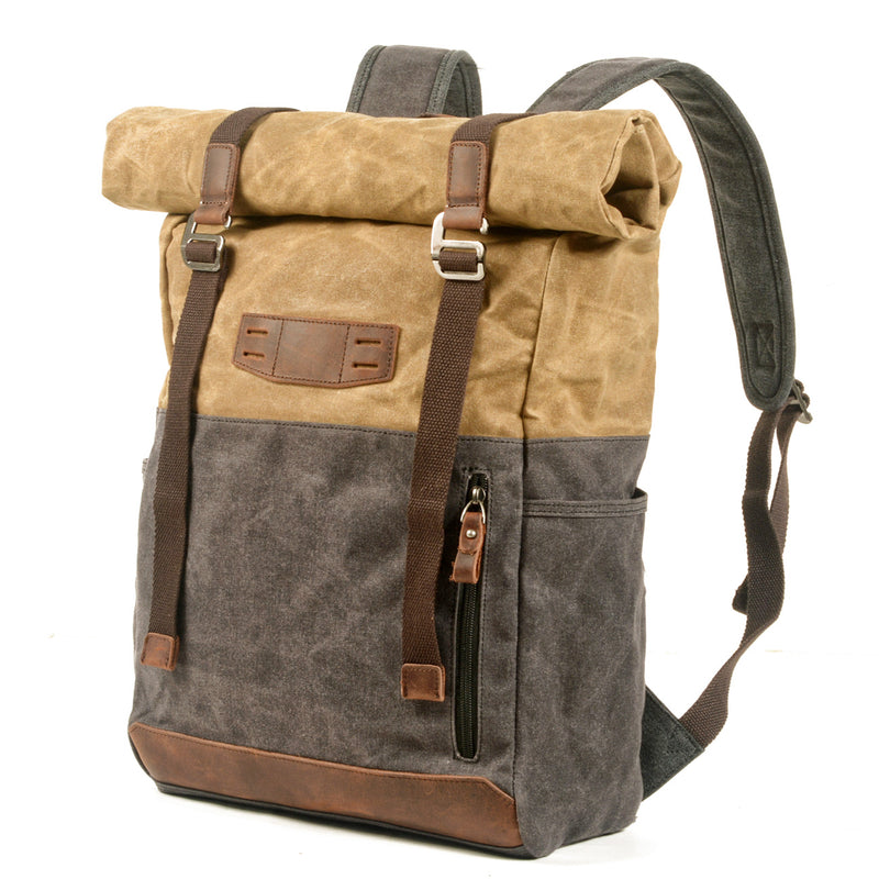 waxed canvas laptop backpack