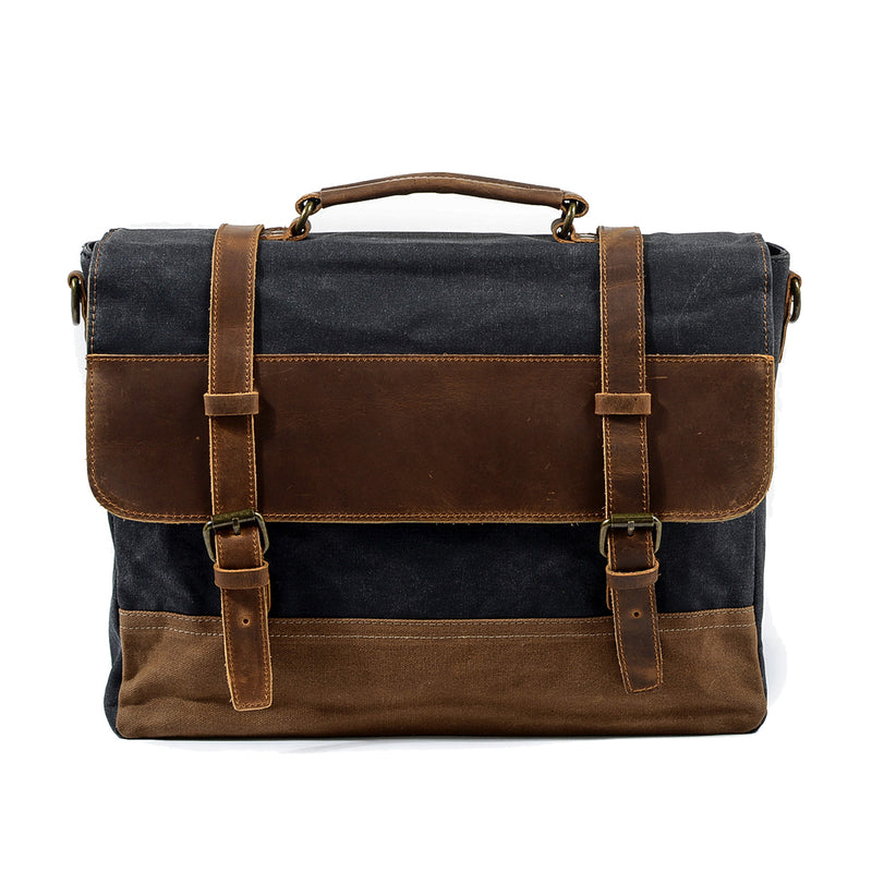 waxed canvas messenger bag mens