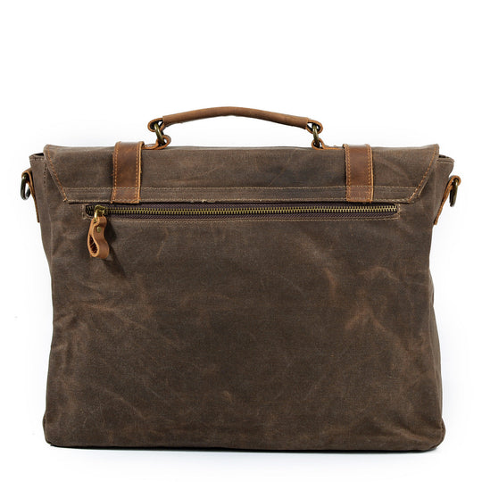 Waxed canvas satchel bag sale