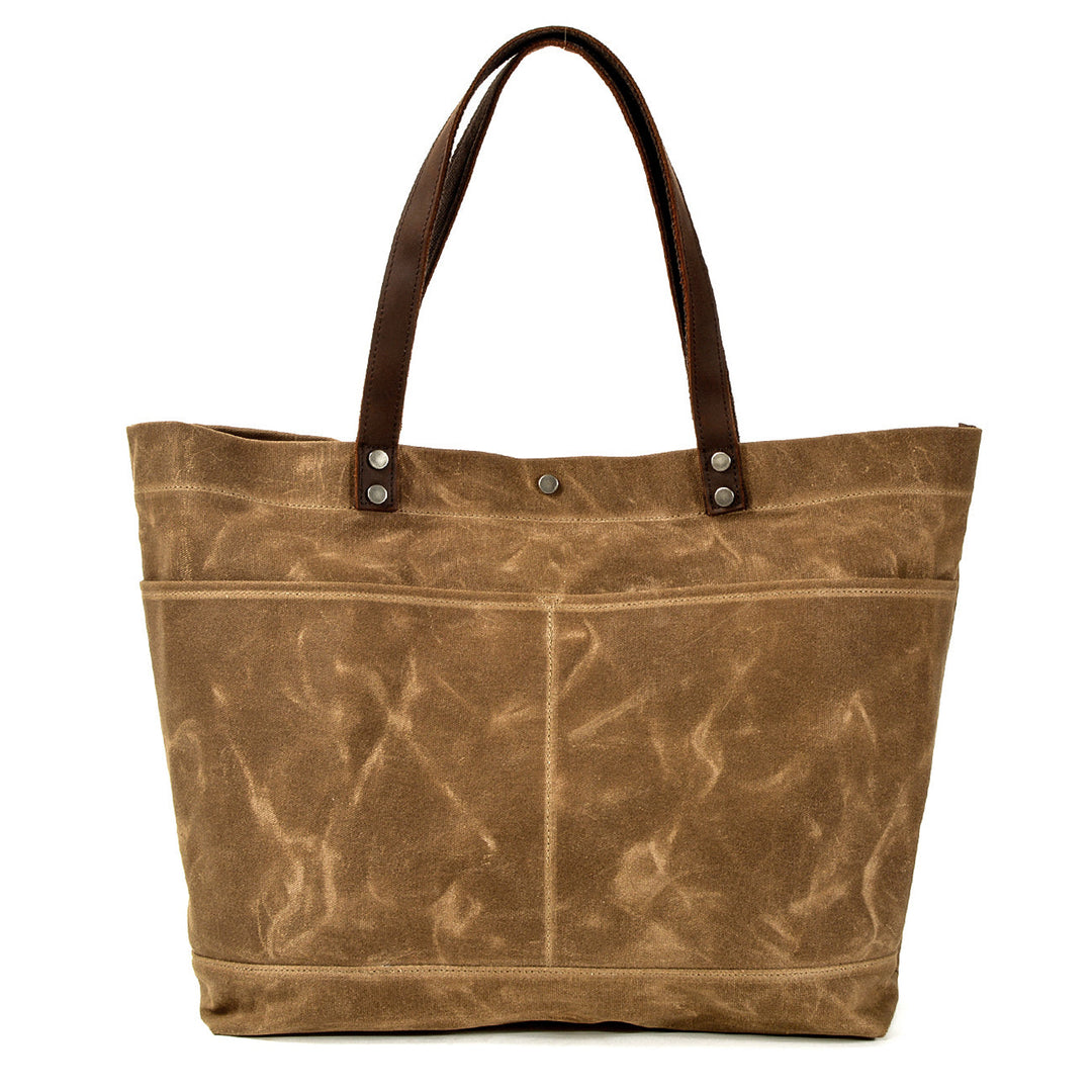 Waxed Canvas Tote Bag Vintage Trendy Bag NASHVILLE