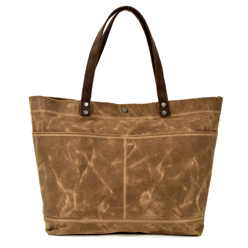 waxed canvas tote