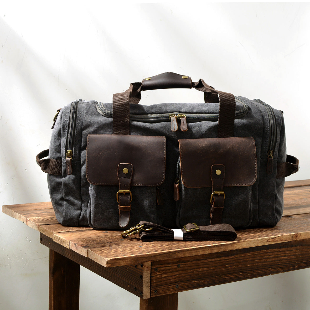 Weekender Duffle Bag for Men: Folding Waxed Canvas Duffle Bag -  Denmark