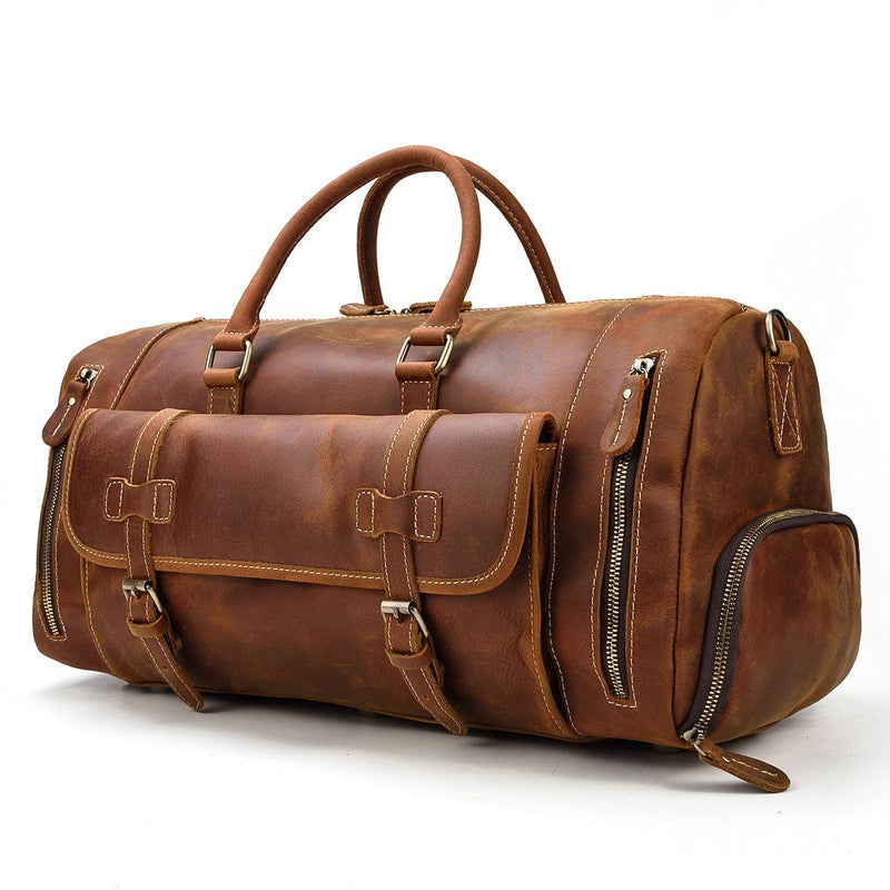 weekend duffle bag mens leather