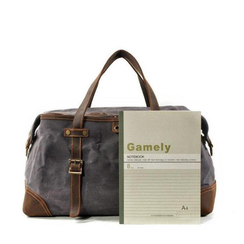 grey weekend luggage bag