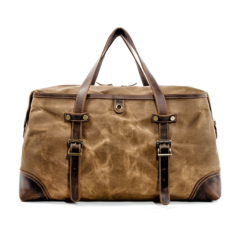 khaki weekend travel duffel bag