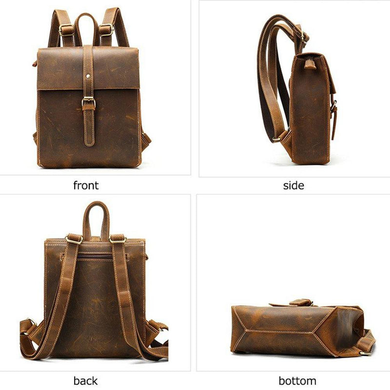 women tan leather rucksack