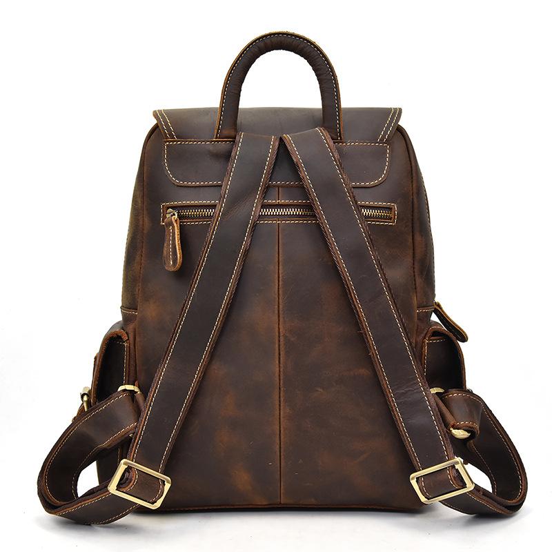 womens brown leather rucksack