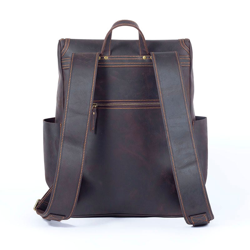 womens leather work backpack