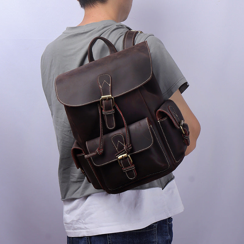 womens medium leather backpack