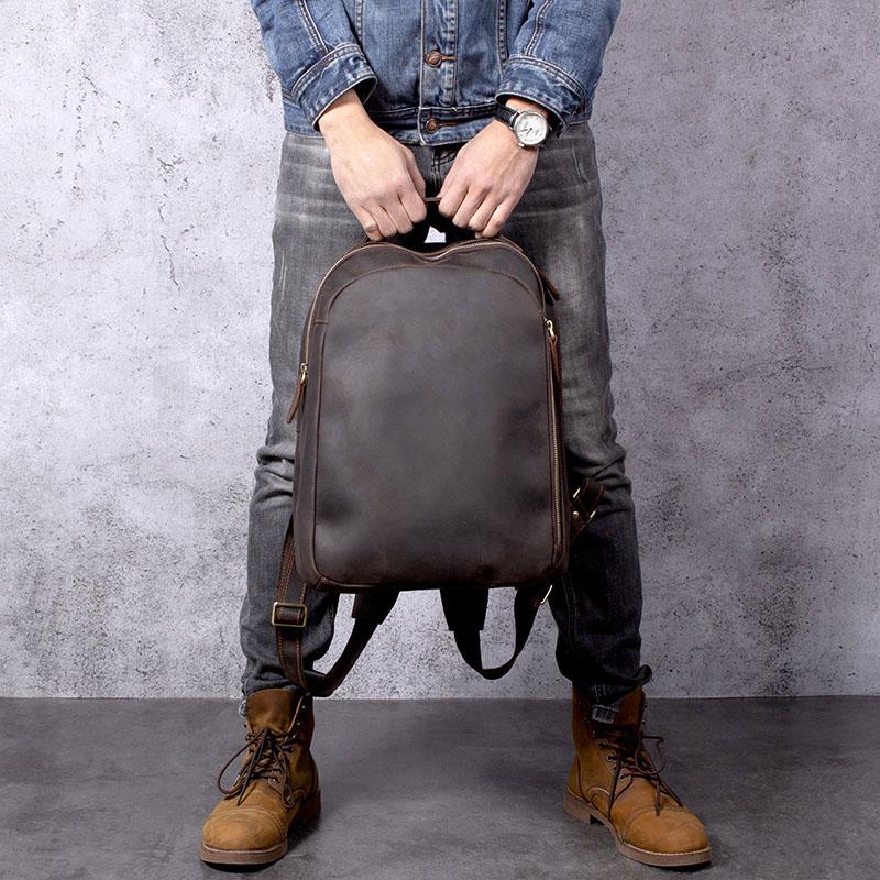 Tan Leather Rucksack - Vintage & Retro Backpack | CODA