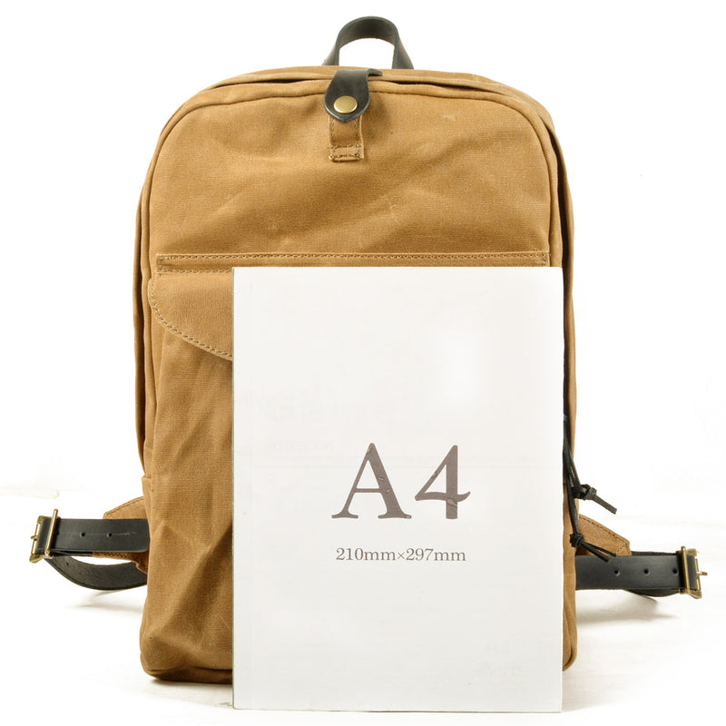 A4 Size Ruck Sack Premium Canvas Backpack - Classic Retro Rucksack | YSTAD